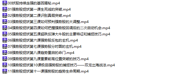 强势股战法高级课程